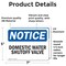 Signmission Domestic Water Shutoff Valve, 7 in W x Rectangle, Vinyl Decal OS-2PACK-NS-D-57-L-11454 - alternate 4